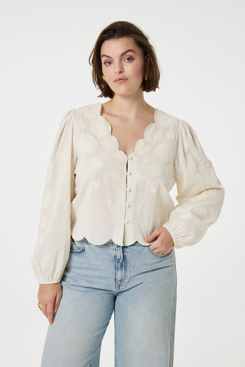Fabienne Chapot - Blouse CLTBLS55SS251009 - 1009 Cosy White