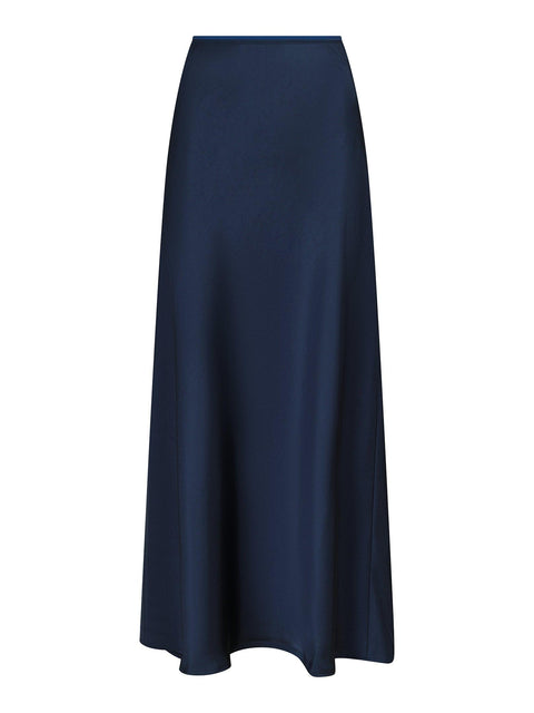 Neo noir - Vicky heavy sateen skirt - 678 Midnight blue