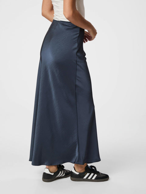 Neo noir - Vicky heavy sateen skirt - 678 Midnight blue