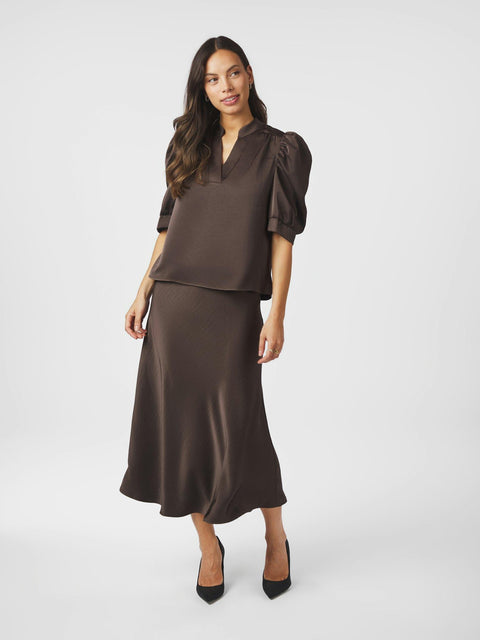 Neo noir - Roella heavy sateen - 676 Dark brown