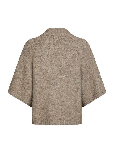 Neo noir - Benuta fluffy knit cardigan - 976 Beige melange