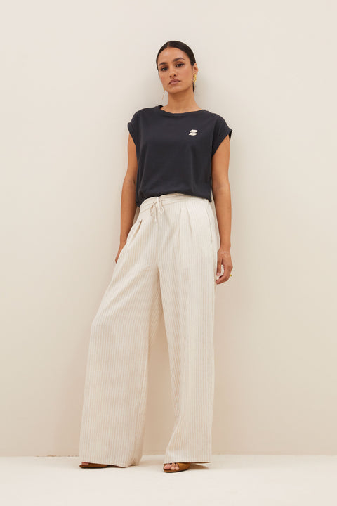 By Bar - Uma pants 25118012 - 250 Sand stripe