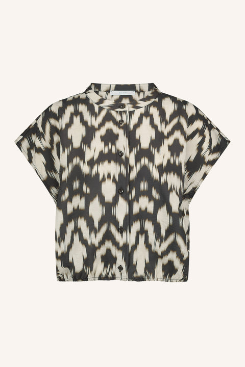 By Bar - Blouse Lode brown batik 25112040 - Brown batik