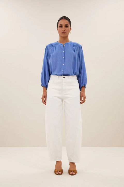 By Bar - Becky athia blouse 25112048 - Sapphire blue 6012