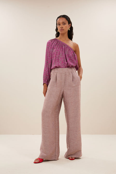 By Bar - Benji gloss pants 25118038 - 294 Mellow rose