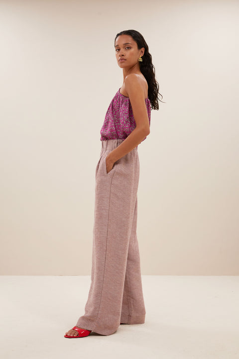 By Bar - Benji gloss pants 25118038 - 294 Mellow rose