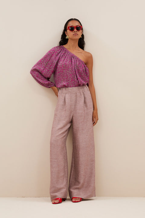 By Bar - Benji gloss pants 25118038 - 294 Mellow rose