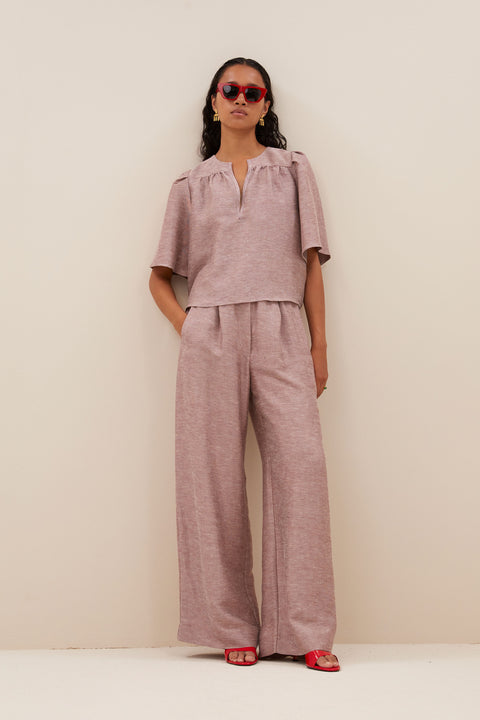 By Bar - Blake gloss blouse 25112044 - 294 Mellow rose