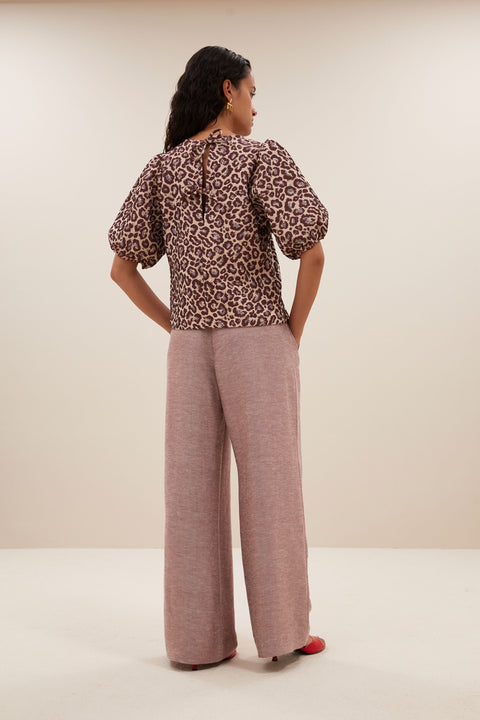 By Bar - Jet blouse 25112025 - 298 Pink cheetah print