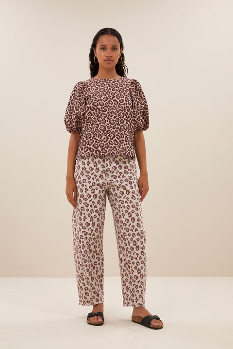 By Bar - Jet blouse 25112025 - 298 Pink cheetah print