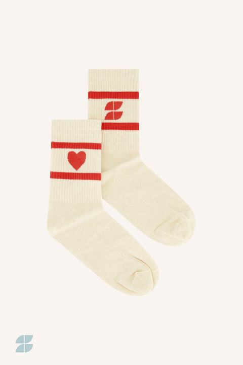 By Bar - Heart socks 25128402 - 305 Poppy red