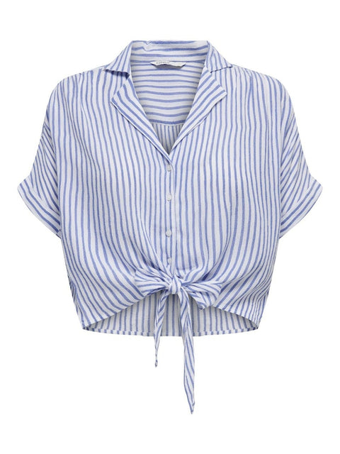 Only - 15281497 ONLPAULA LIFE S/S TIE - Cloud Dancer/BLU