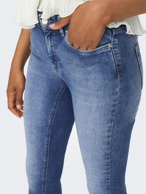 Only - Blush life mid sk 15225794 - Medium blue denim L32