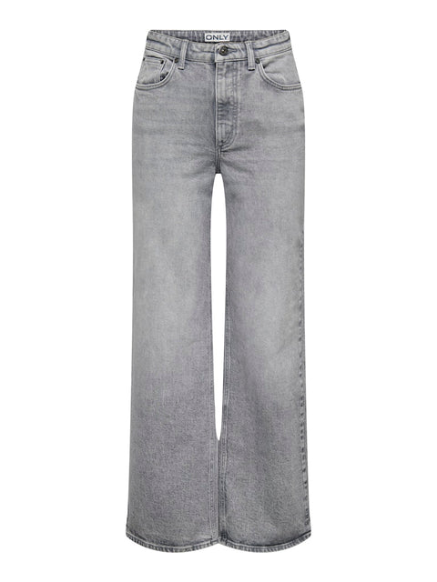 Only - 15334821 ONLJUICY HW WIDE LEG - Medium Grey D 30
