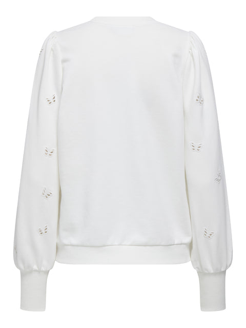 Only - 15315687 ONLFEMME L/S PUFF EMB - Cloud Dancer/But
