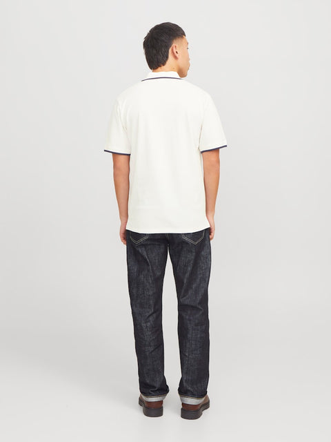 Jack & Jones - 12274681 JPRBLUALVES SS POLO N - Cloud Dancer/SOL