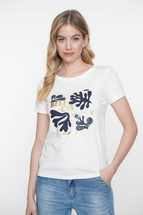 Geisha - Top 52114-41 - 10 off-white/navy
