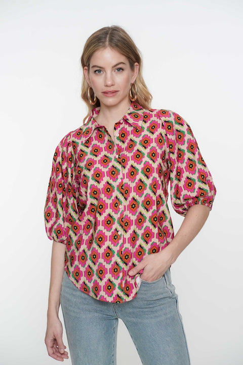 Geisha - Top 53258-20 - 420 pink/mint