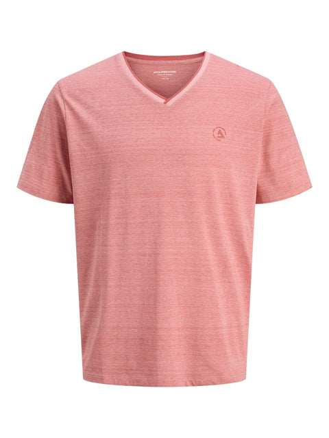 Jack & Jones - 12258394 JCOCONTRAST TEE SS V- - Pink Icing/NEW