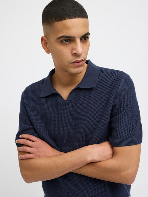 Jack & Jones - 12273012 JPRCCEASTON KNIT SPLI - Night Sky
