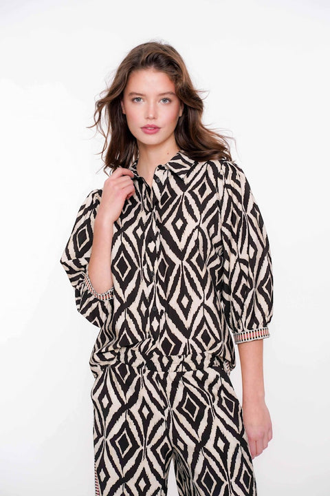 Geisha - Top 53261-20 - 999 black/sand