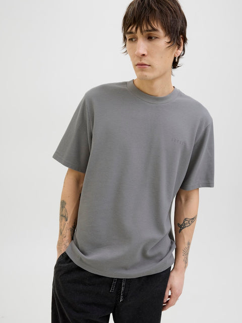 Jack & Jones - 12279906 JCOPACER STRUCTURE TE - Gray Flannel