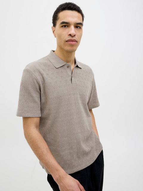 Jack & Jones - 12275090 JPRBLATRENT JACQUARD - Greige