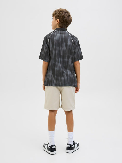 Jack & Jones - 12278700 JCOLIDO AOP MESH OPEN - Black/Asphalt