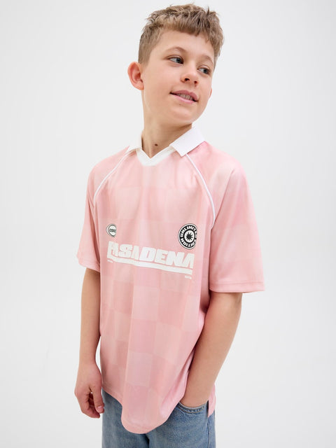 Jack & Jones - 12278700 JCOLIDO AOP MESH OPEN - Pink Icing/Grey