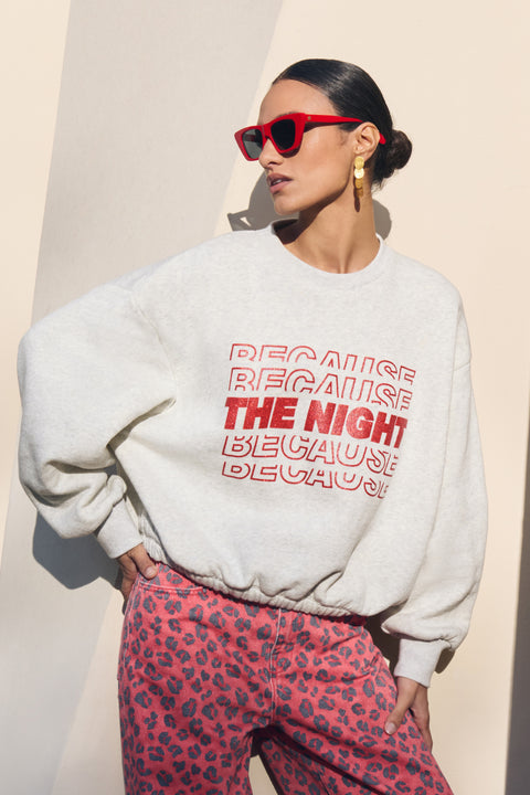By Bar - Bodil night sweater 25518902 - 815 Light grey melee