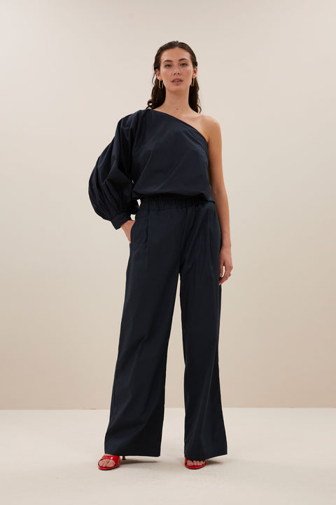 By Bar - Bella poplin blouse 25112053 - Midnight 856