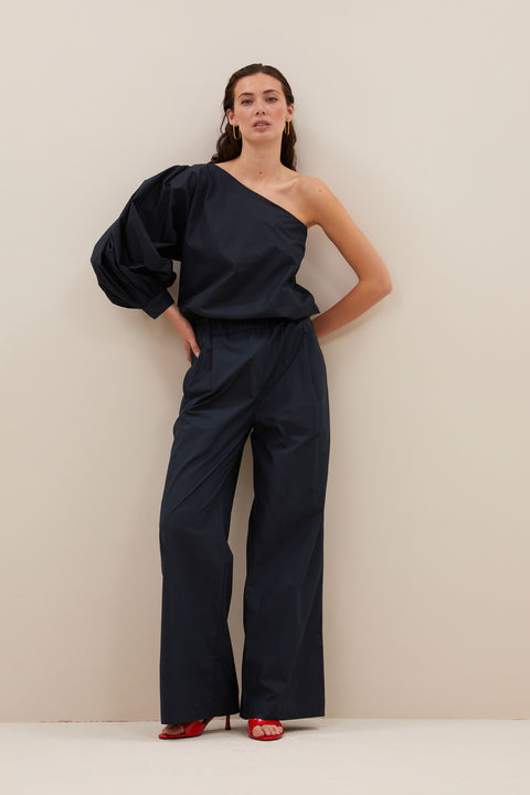 By Bar - Bella poplin blouse 25112053 - Midnight 856