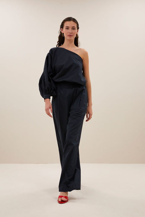 By Bar - Bella poplin blouse 25112053 - Midnight 856