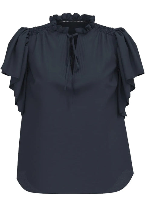 Co couture - HeraCC SS Frill top - Ink