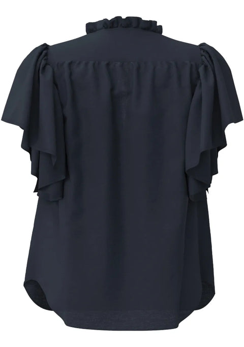 Co couture - HeraCC SS Frill top - Ink