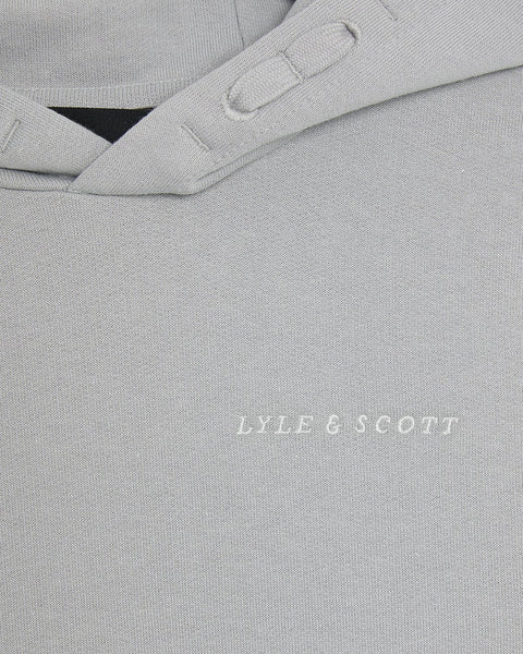 Lyle & Scott - MLB2020V Script Embroided Hood - X570 Grey Mirage