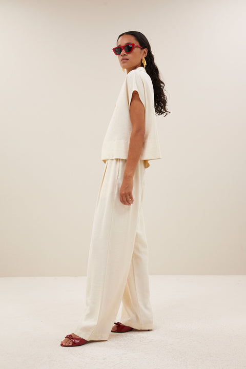 By Bar - Zia blouse - 017 Cream