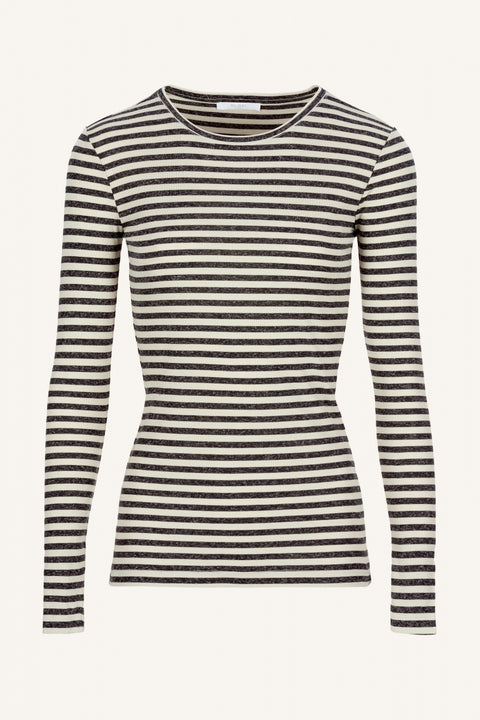 By Bar - Basic ls stripe top 101008 - 018 Chalk