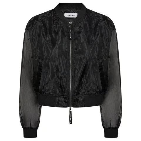 HAUTE L'AMITI? - HL10660 Organza bomber - Black. / jacket