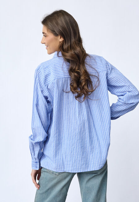 Sisterspoint - Ibisa-sh3 - Blue Stripe Beach / blouse