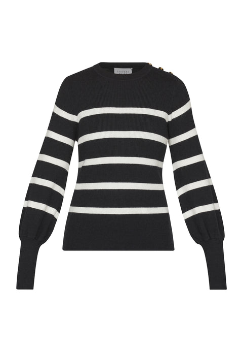 Sisterspoint - 17554 HANI-STRIPE1 - 010 BLACK/CREAM