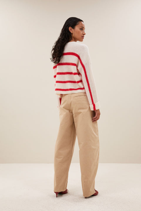 By Bar - Vide stripe pullover - 1321 Lollipop stripe