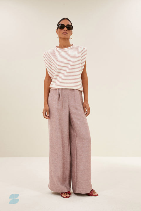 By Bar - Diede heavy jersey stripe - 1326 Sunset rose stripe