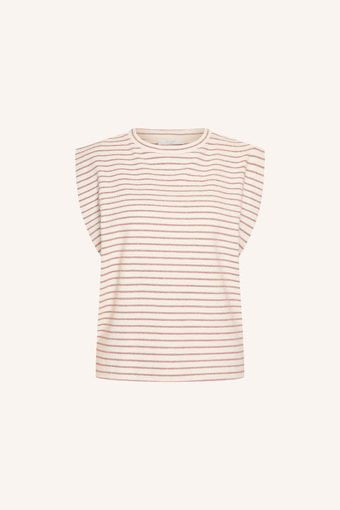 By Bar - Diede heavy jersey stripe - 1326 Sunset rose stripe