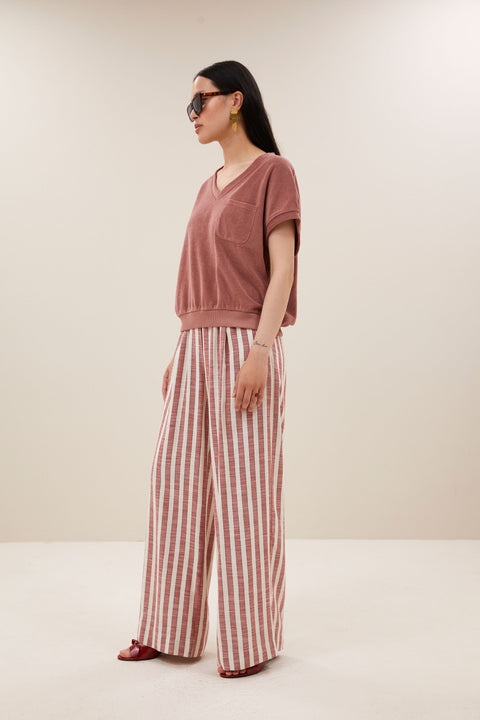 By Bar - Tyler slub top - 1328 Withered rose
