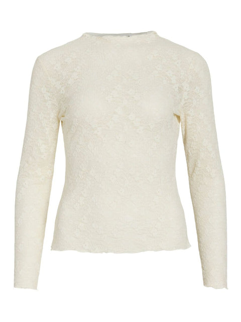 Vila - 14114498 VIOLIANA LS SHIRT - SNOW WHITE/ top