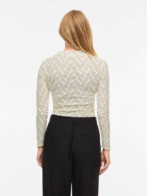 Vila - 14114498 VIOLIANA LS SHIRT - SNOW WHITE/ top