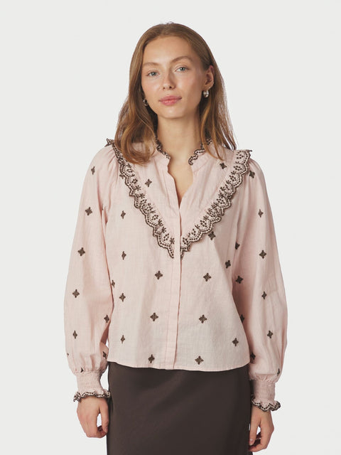 Neo noir - 158924 Degas blouse - 433 Dusty rose/brown / blouse