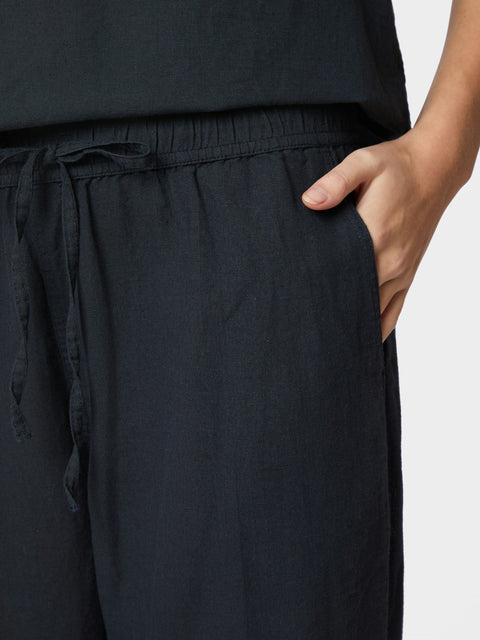 Neo noir - 158949 SONAR LINEN - 141 NAVY / pants