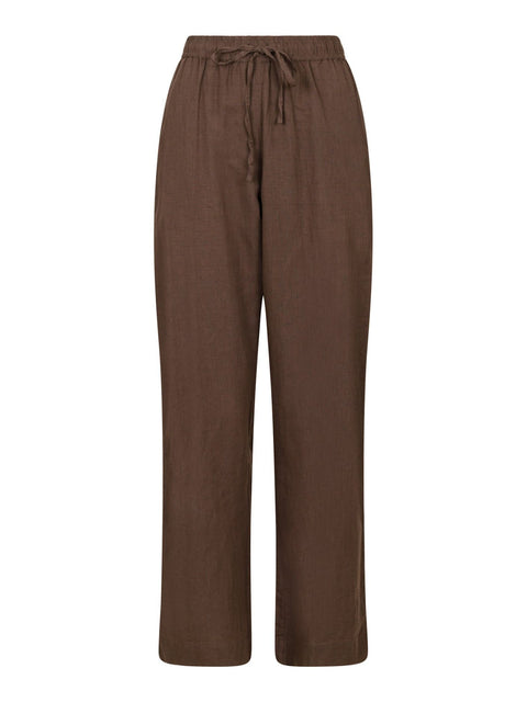 Neo noir - 158949 SONAR LINEN - 676 DARK BROWN / pants